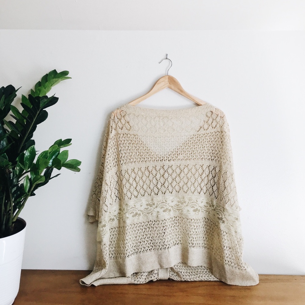 Anthropologie Moth open knit slouchy sweater